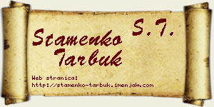 Stamenko Tarbuk vizit kartica